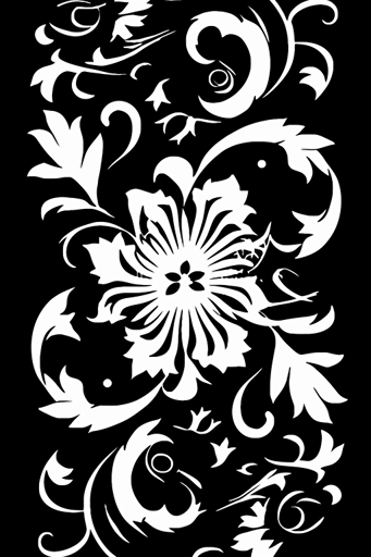svg, vector, black and white, turkish ethnic pattern