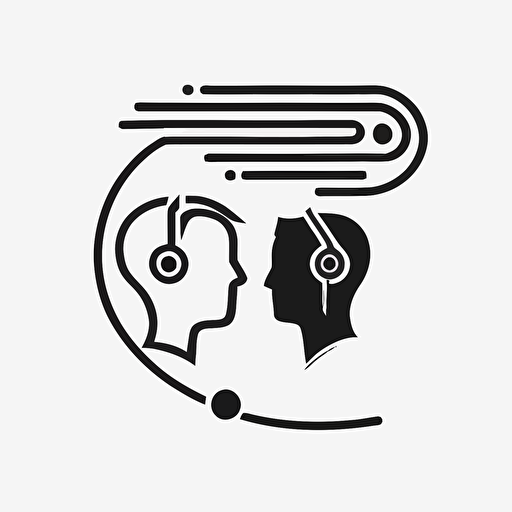 one pictogram of the communication of a company logo, line, vector, on white background