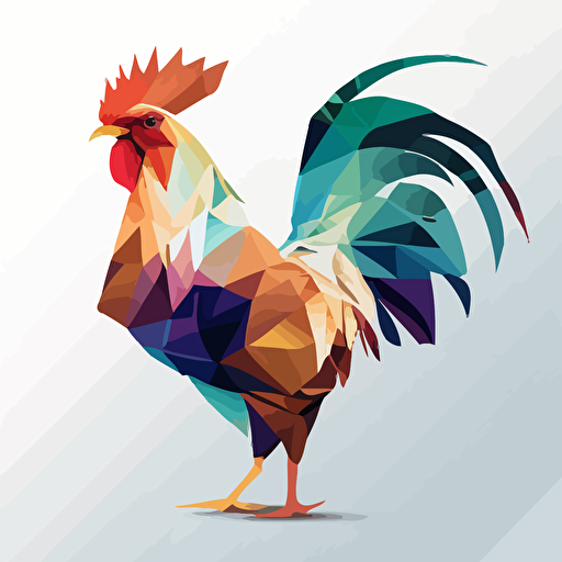 carta de un gallo con texana colorido en vector