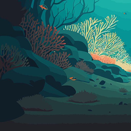 sea floor, vector art.