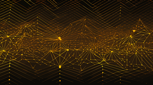modern, fresh, golden, flat vector pattern to visualise computer wireless transmission through web3