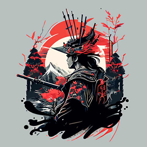 Shinto Samurai spirit vector image