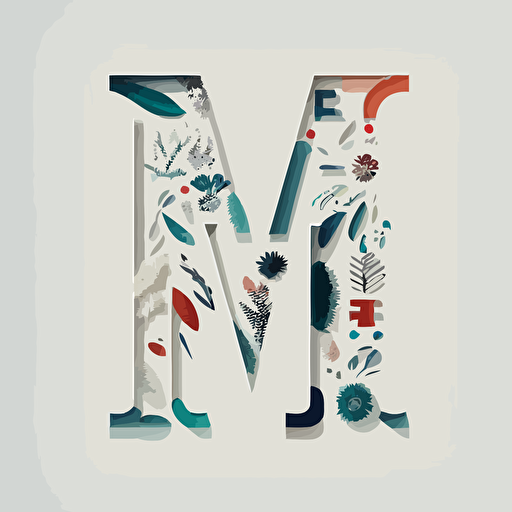 letter logo, MII, sans serif, minimal, some unrefined elements, other elements highly refined, flat, vector