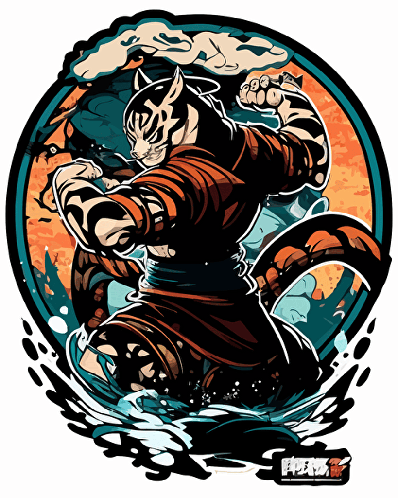 Avatar the last air bender, a japanese tiger graffiti