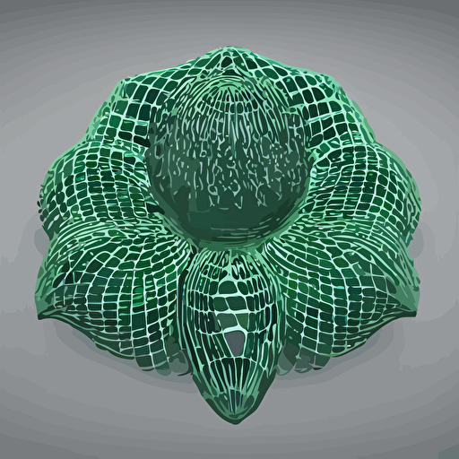 mesh 3d model lotus flower form houdini mesh mode