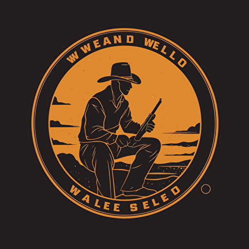 A simple vector logo design for a western welding company inspired by Saul Bass