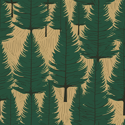 vector pine tree pattern 2D repeating wallpaper