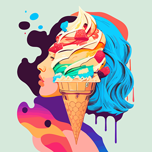 color illustration, vector draw ::5 Gelato::4 adobe illustrator::3