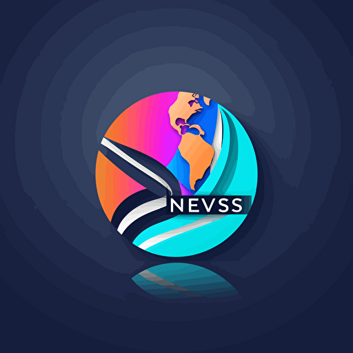 Modern logo design for a news programme. 2D design. Vector