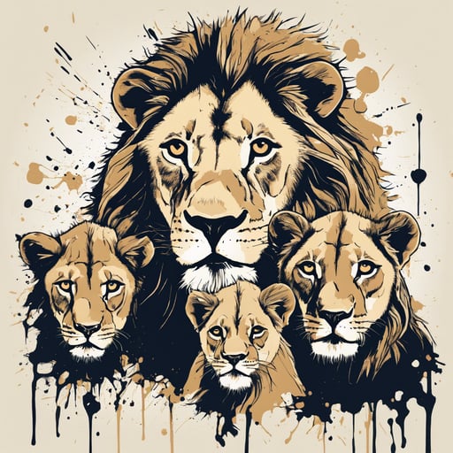 a family of lions