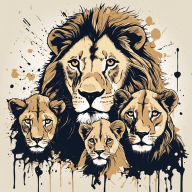 a family of lions