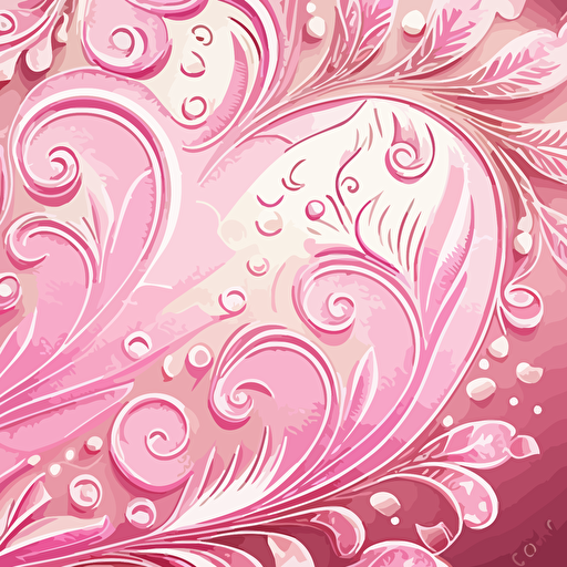 pink glitter pattern, intricate details 2D, Vector art,