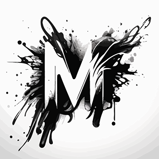 modern logo, black ink, white background, use the letters MD, vector