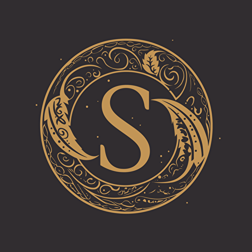 a simple vector logo of the letter "S" with an ancient greek theme