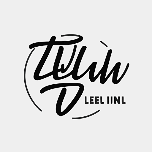 very simple modern smart iconic logo with the "LiveIn", black vector, on white background