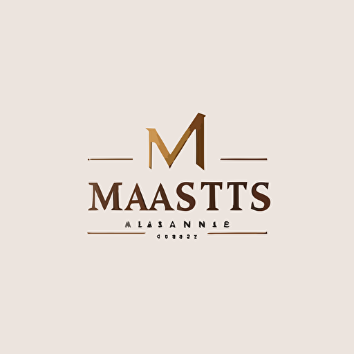 real estate consultant”M’s”, Lettermark, vector, simple, flat, low detail, smooth, plain, minimal, straight design, white background