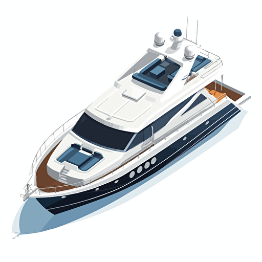 flat vector image for hi-end modern marine boat hire company, white