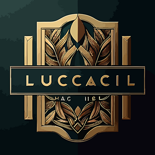 Lugaci logo luxury vector post modernism