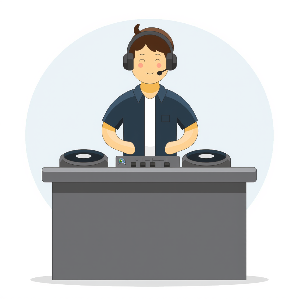 a man dj playing music