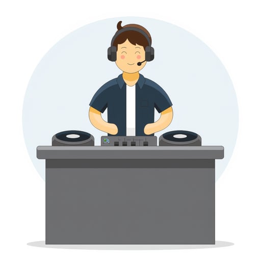 a man dj playing music
