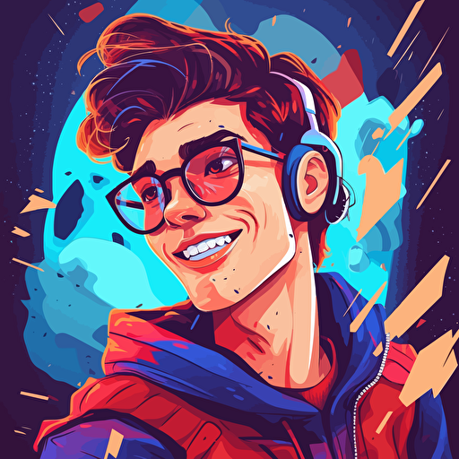promotion of a new tiktok channel: vector art