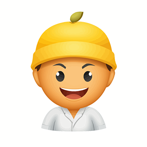 vector emoji for "health care worker," apple emoji style, yellow skin, simple, clean, white background