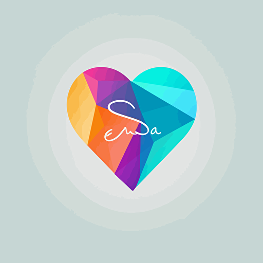 Simple logo design of letter “SA”, flat 2d, vector, company logo, low poly, love, color pastel, modern style , minimalistic