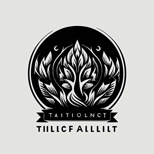 2d black and white vector logo for company called twilight audio