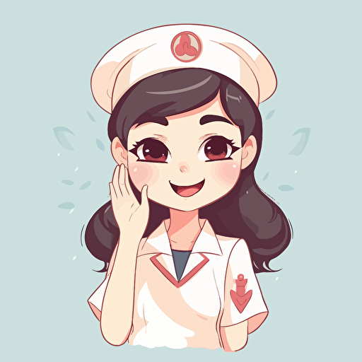 Vector illustration cute nurse