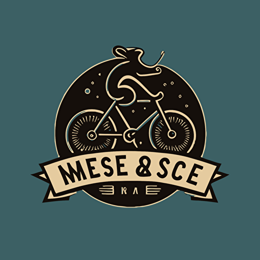 make bicycle shop logo, vector logo, minimalistic logo, bicycle and mouse pointer, simple, no background