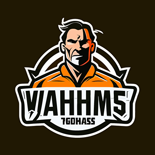 a sports mascot logo of a winning Coach, simple, vector