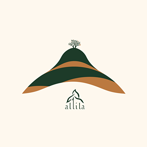 logo vector, atalaia in hill, minimalist, two colors
