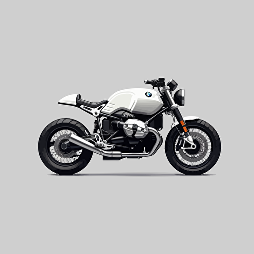 Vector bmw r ninet black and white
