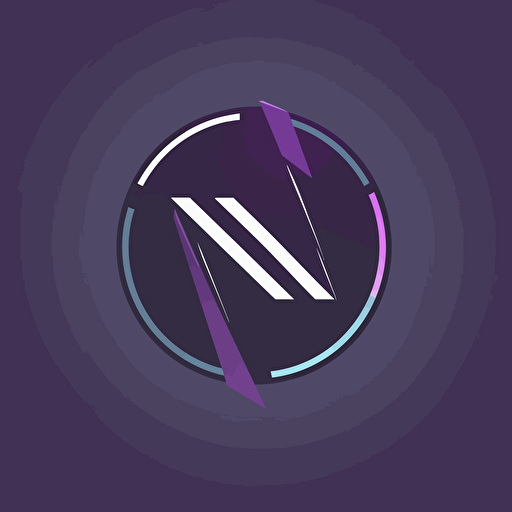 NK vector, logo, technology, clean, minimalist, material design, flat, dark purple, clean dark gray background
