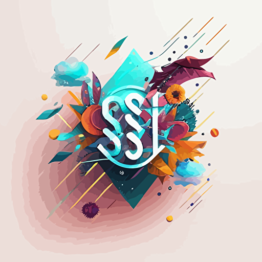 create a vector logo for my instagram account , blending "S" and "G" together into a single sybmol, with elements of weather patterns and a futuristic color palette to symbolize stability, professionalism, artisanal and futurism,