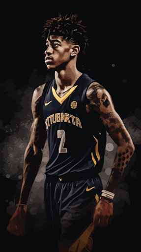 Ja Morant, vector, basketball
