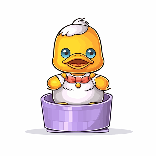 sticker, Duck man standing by a roll of duck tape, kawaii, contour, vectored, white background, high quality detailed