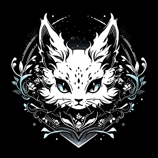 A monochromatic cat icon, using grayscale tones and a pop of color to create a visually engaging and stylish design, vector illustration,