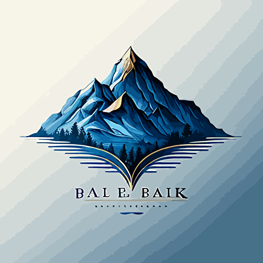 blue peak wealth logo vector illustration