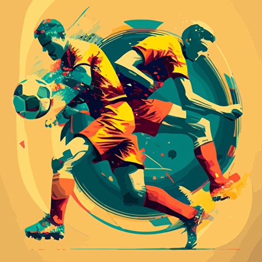 playing football, vector