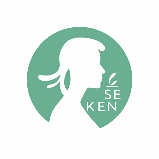 keep silent logo,female , vector,