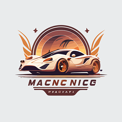 a minimal vector logo design for an exotic car rental company called Space City Motoring Club, white background, prestigious, v 4