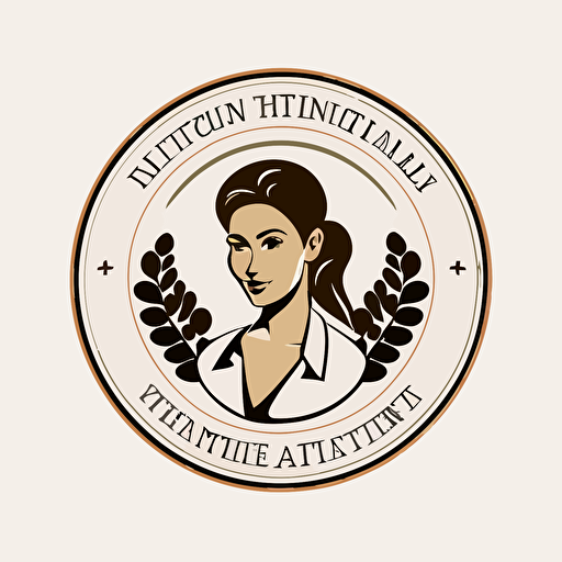 a vectorized logo of a nutritionist