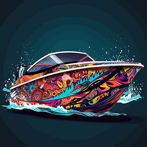 Amazing boat wrap vector design