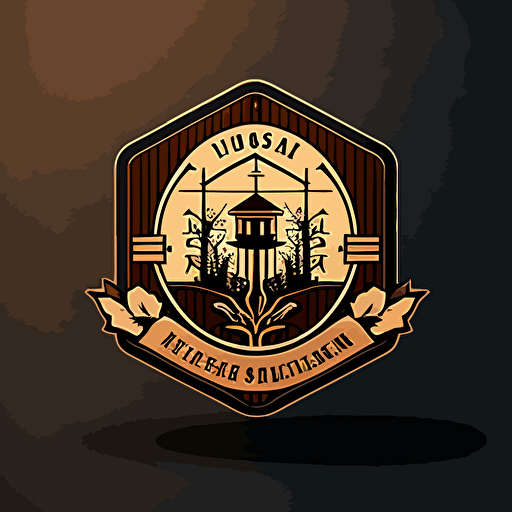 Create a logo for an industries department, simple, vector, prison