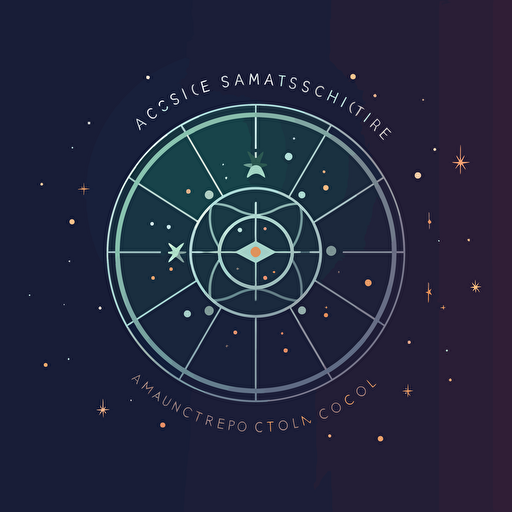 Stylish astrology consultancy logo, Apple Inc.-inspired sophistication, minimalist design elements, modern ambiance, vector illustration, Adobe Illustrator