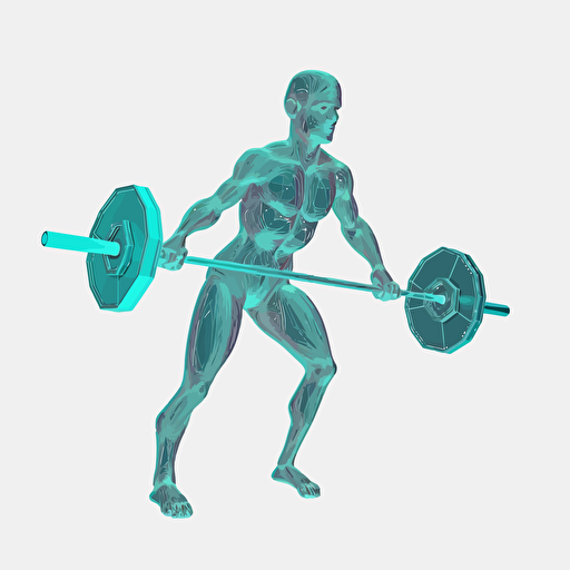 lifting weights , vector art, sticker, no background,clip art ,Cel Shading, VFX, SFX, ,Ultra-HD,