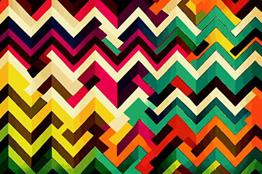 Missoni zig zag pattern in 8 soft colors, vector, fun, vivid