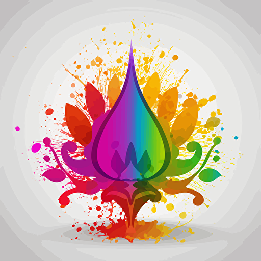 vector art colorful holi splash