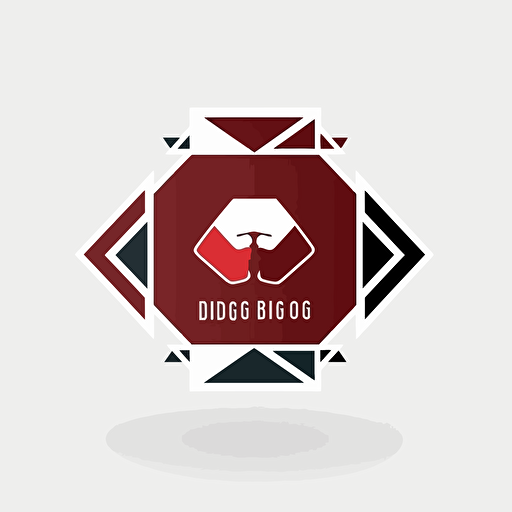 simple vector geometric boxing logo